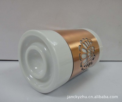 【外貿原單全瓷金屬貼花圖案燭杯 HG3001】價格,廠家,圖片,陶瓷工藝品,東莞市厚街鑫寶陶瓷廠-